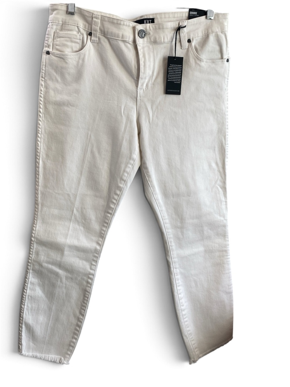 Kut from the Kloth Off-White Skinny High-Rise Jeans
